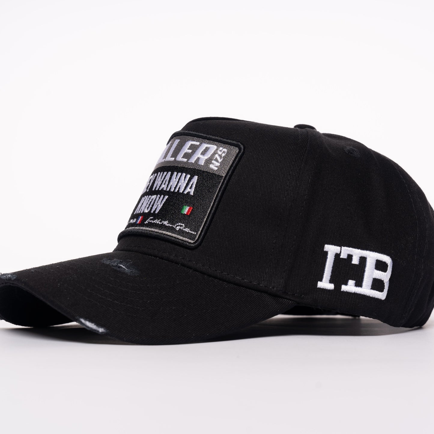 Ballers SZN Black/Grey Distressed Cap