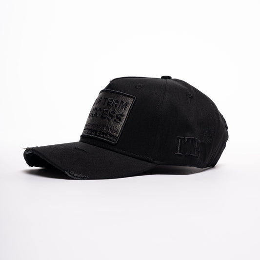 Long Term Success Black Out Distressed Cap