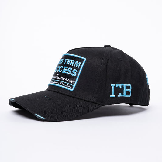Long Term Success Black/Tiffany Blue Distressed Cap