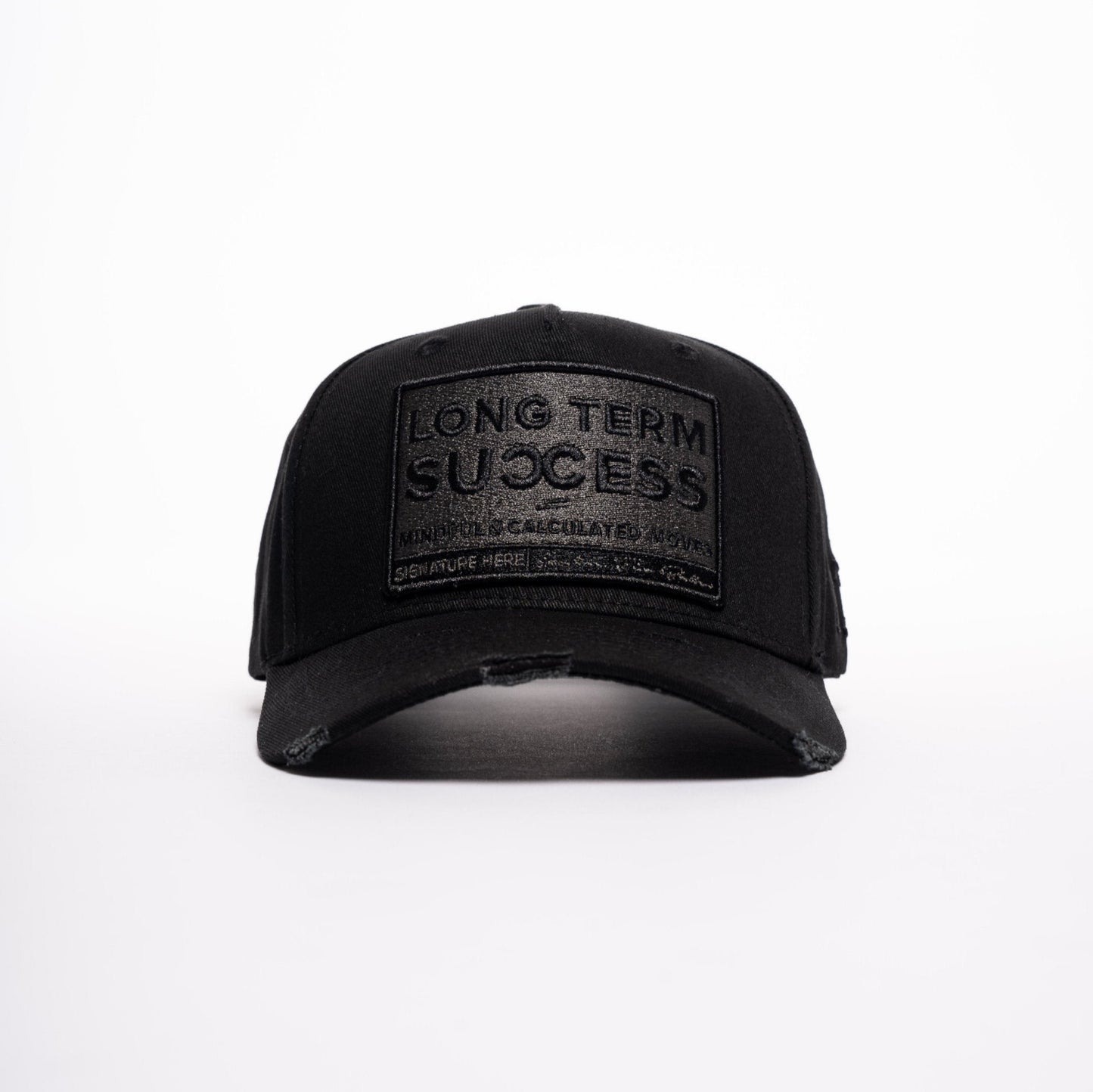 Long Term Success Black Out Distressed Cap