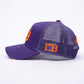 ITB Repeat Icon Distressed Mesh Trucker Cap Purple & Orange