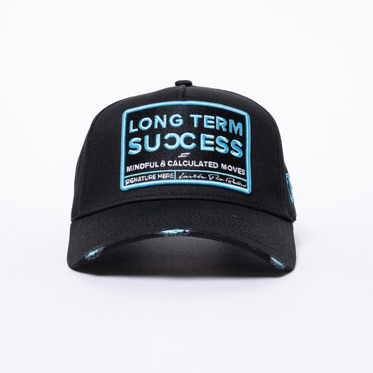 Long Term Success Black/Tiffany Blue Distressed Cap